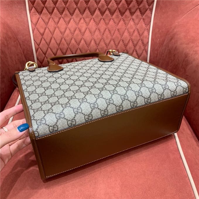 TÚI Gucci GG small tote bag brown Top Quality