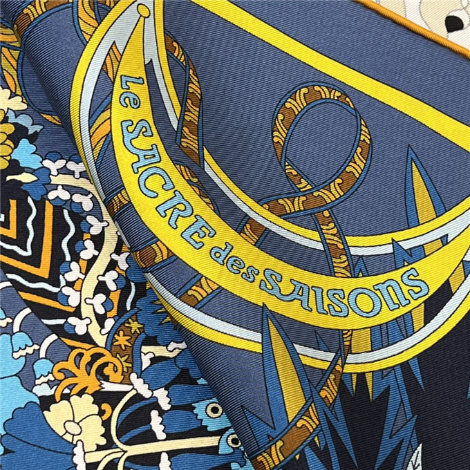 KHĂN Hermes Le Sacre Des Saisons Silk scarf