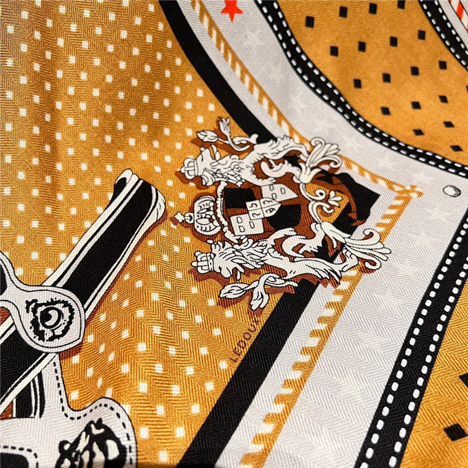 KHĂN Hermes Harnais De Cour Logo scarf