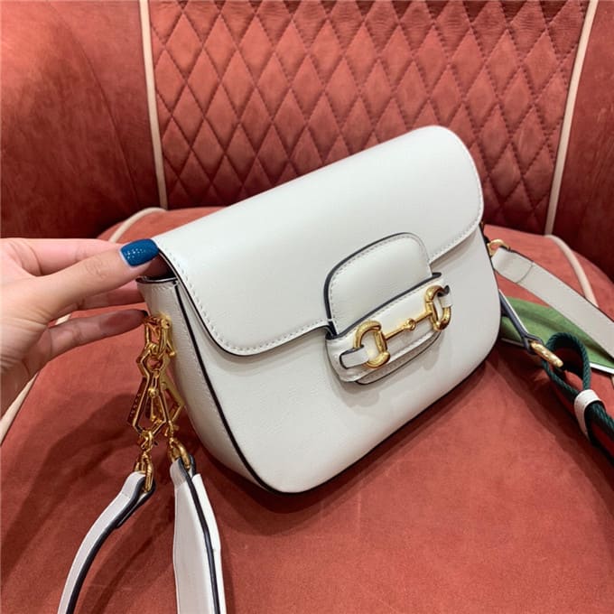 TÚI Gucci Horsebit 1955 bag white Top Quality