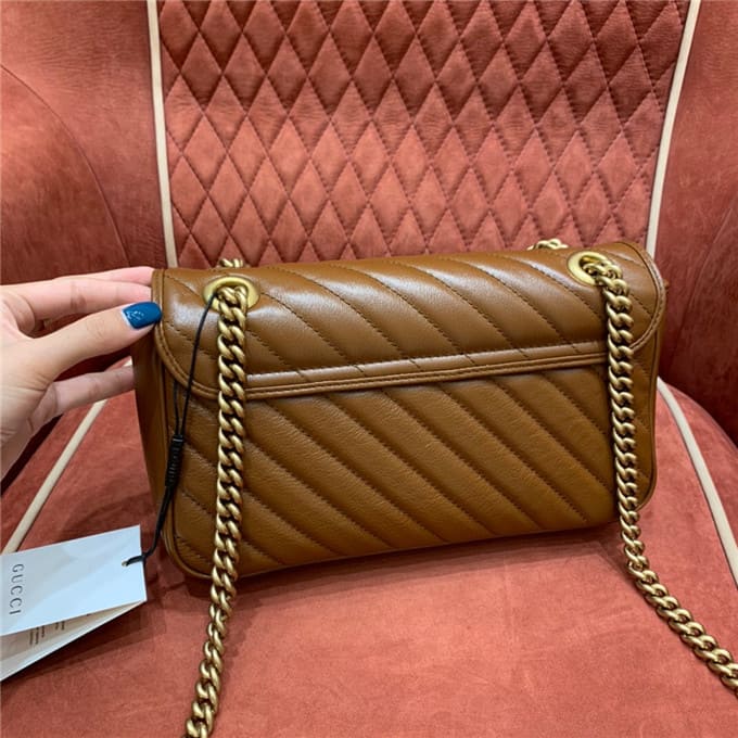 TÚI Gucci Marmont small matelasse shoulder bag brown Top Quality