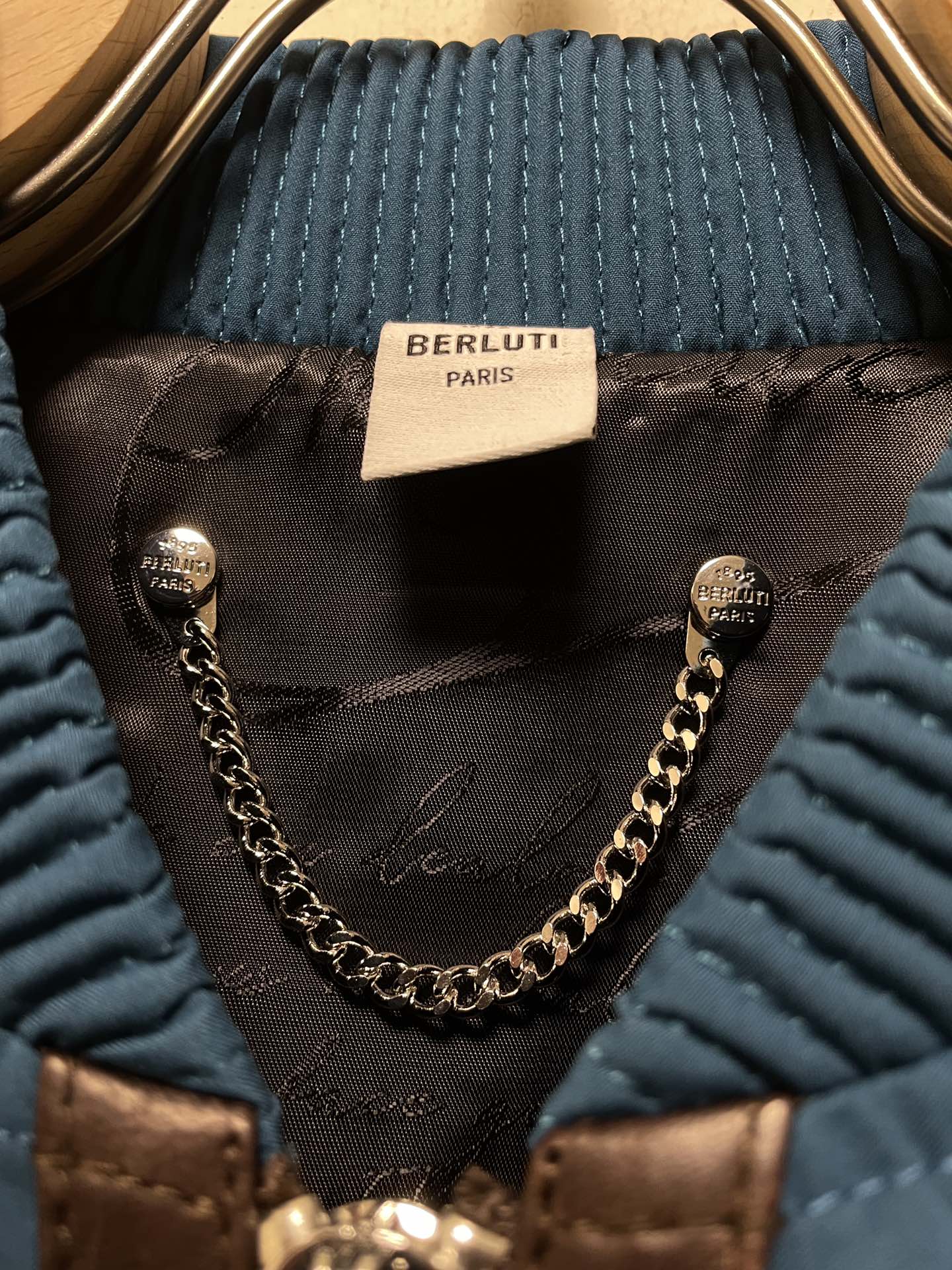 ÁO BERLUTI BOMBER LEATHER JACKET