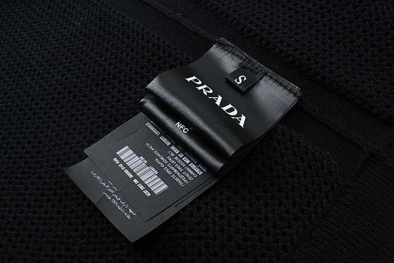 ÁO PRADA POLO SHIRT MESH MÀU ĐEN UNISEX
