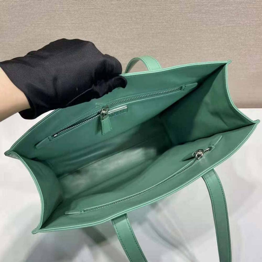 TÚI Prada Women Small Antique Nappa Leather Tote-Green