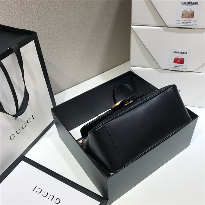 TÚI Gucci GG marmont small top handle bag black Top Quality