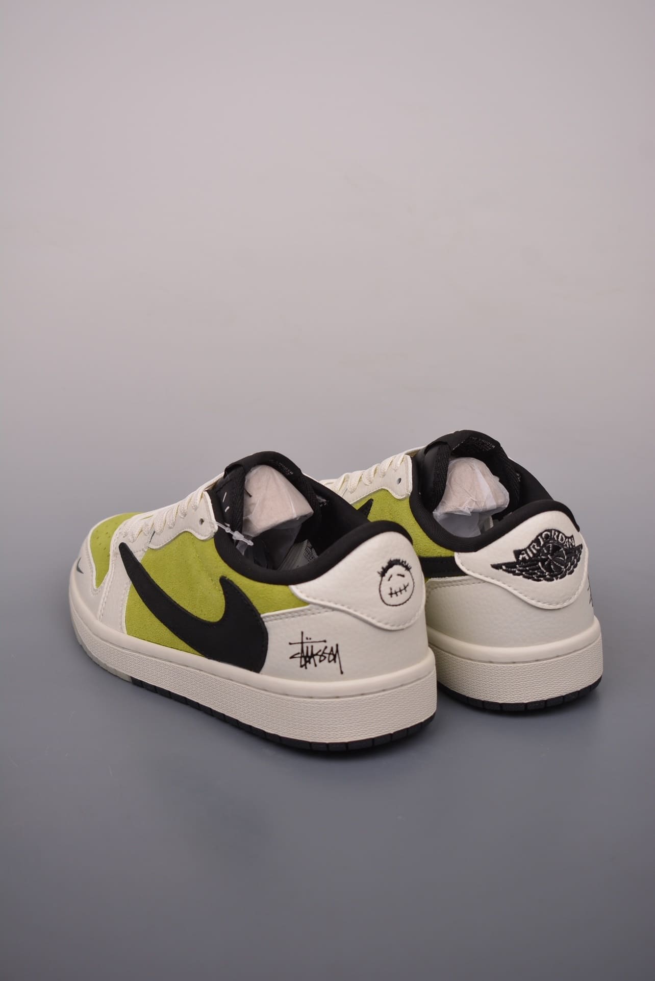 GIÀY STUSSY X TRAVIS SCOTT X AIR JORDAN 1 LOW AJ STUSSY XANH QUÂN ĐỘI TOP QUALITY SHOES AAA