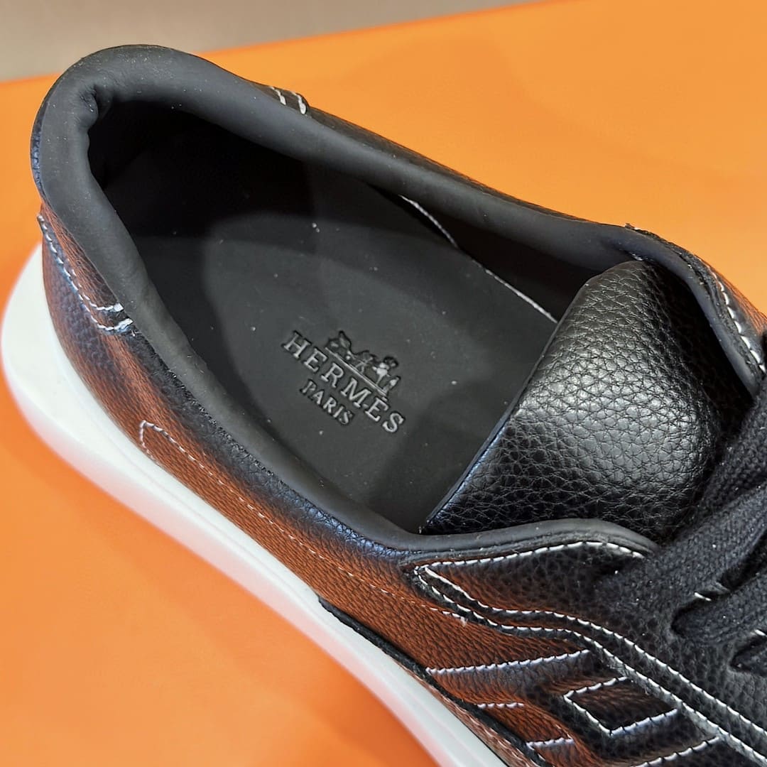 GIÀY HERMES SNEAKER LOW SPORTS CALFSKIN BLACK