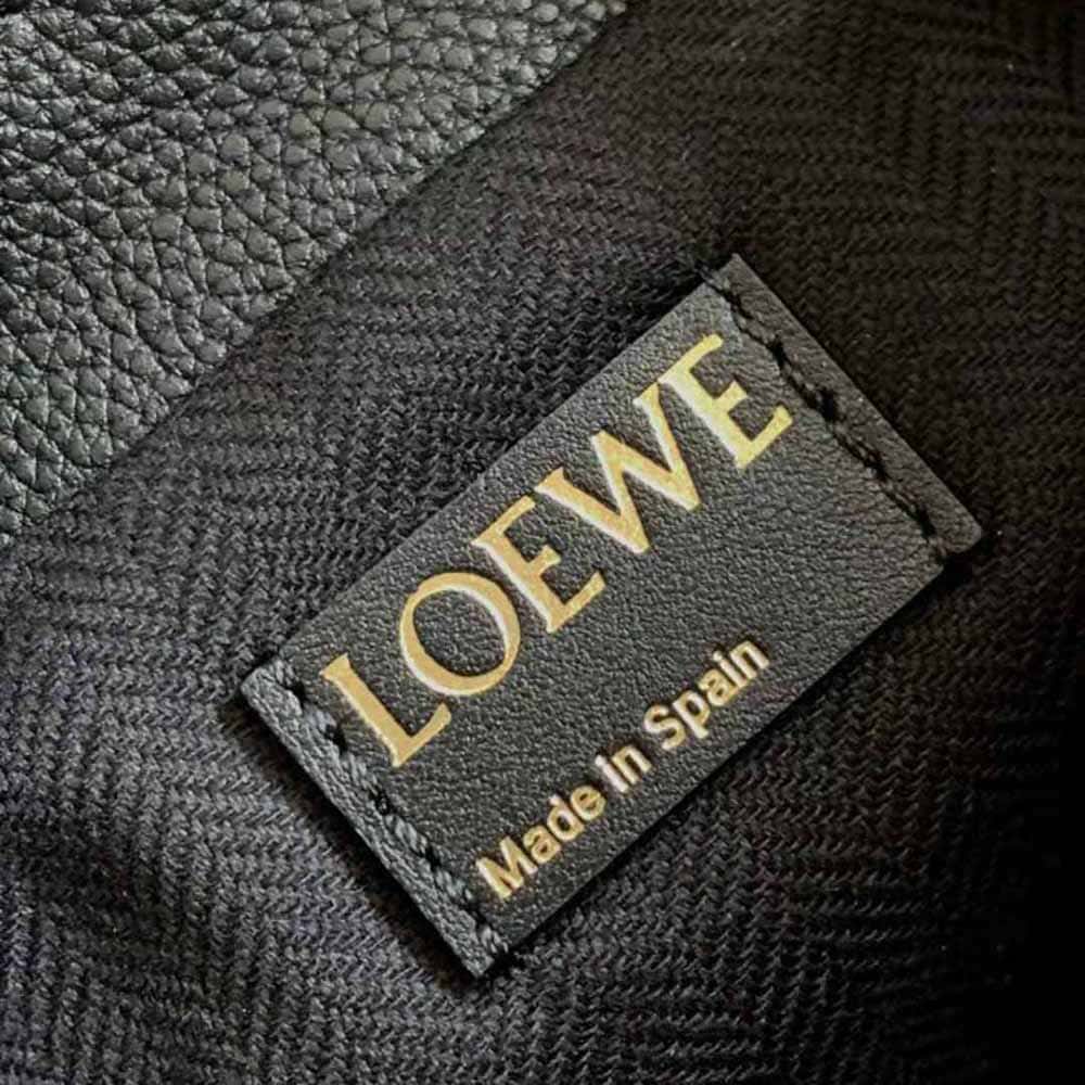 TÚI LOEWE Mini Flamenco Clutch in Anagram Jacquard and Calfskin-Black