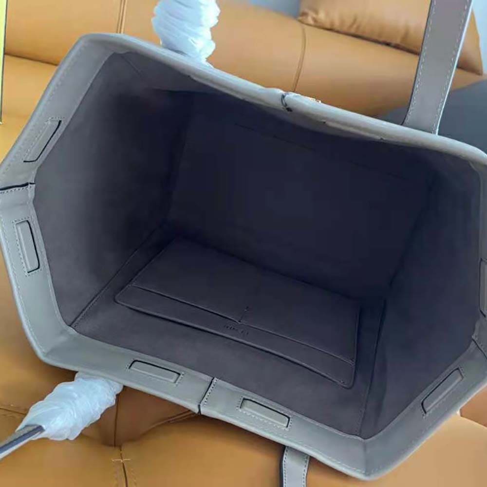 TÚI FENDI Women Origami Medium Dove Gray Leather Bag