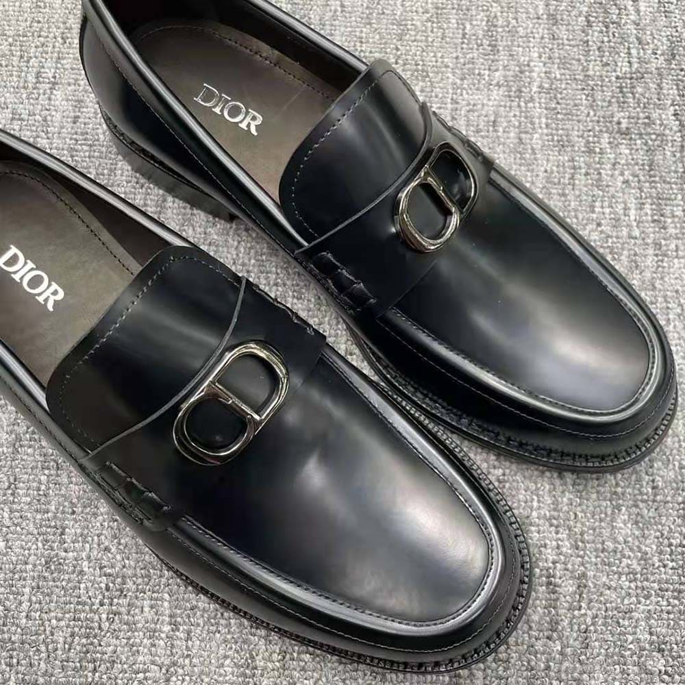 GIÀY DIOR Granville Loafer Black Polished Calfskin