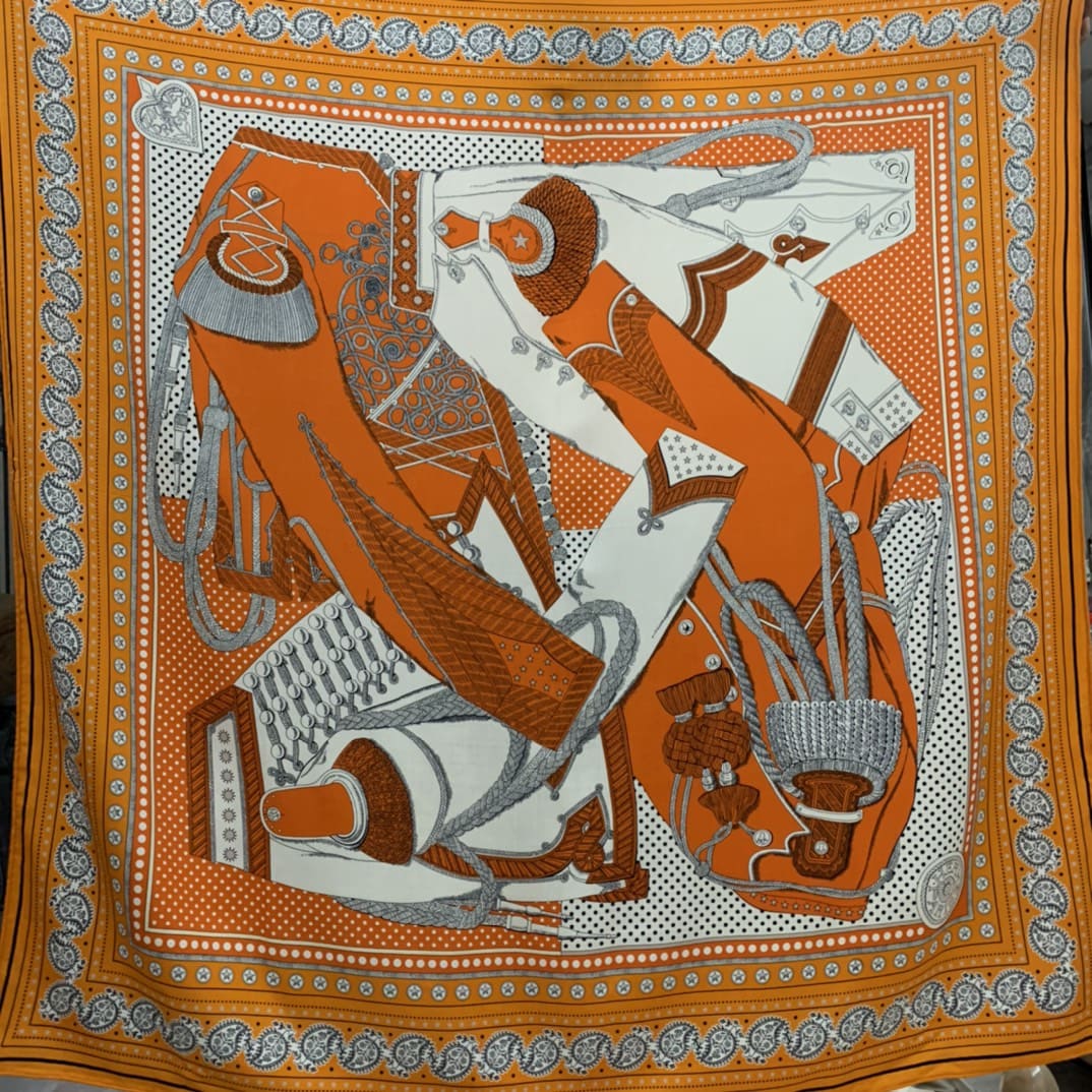 KHĂN HERMES H Family cashmere scarf