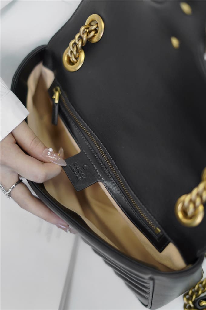 TÚI Gucci Marmont small matelasse shoulder bag black Top Quality