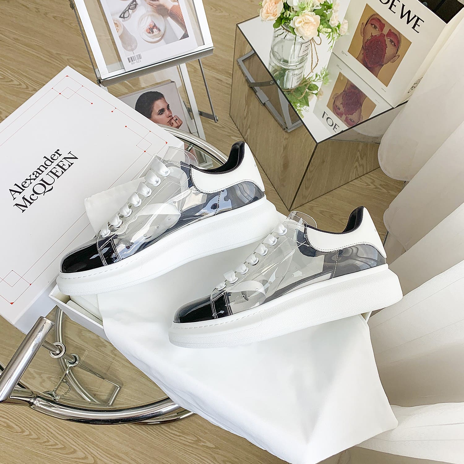 GIÀY ALEXANDER MCQUEEN SNEAKERS SHOES AAA UNISEX NAM VÀ NỮ DA BÊ HẢO HẠNG