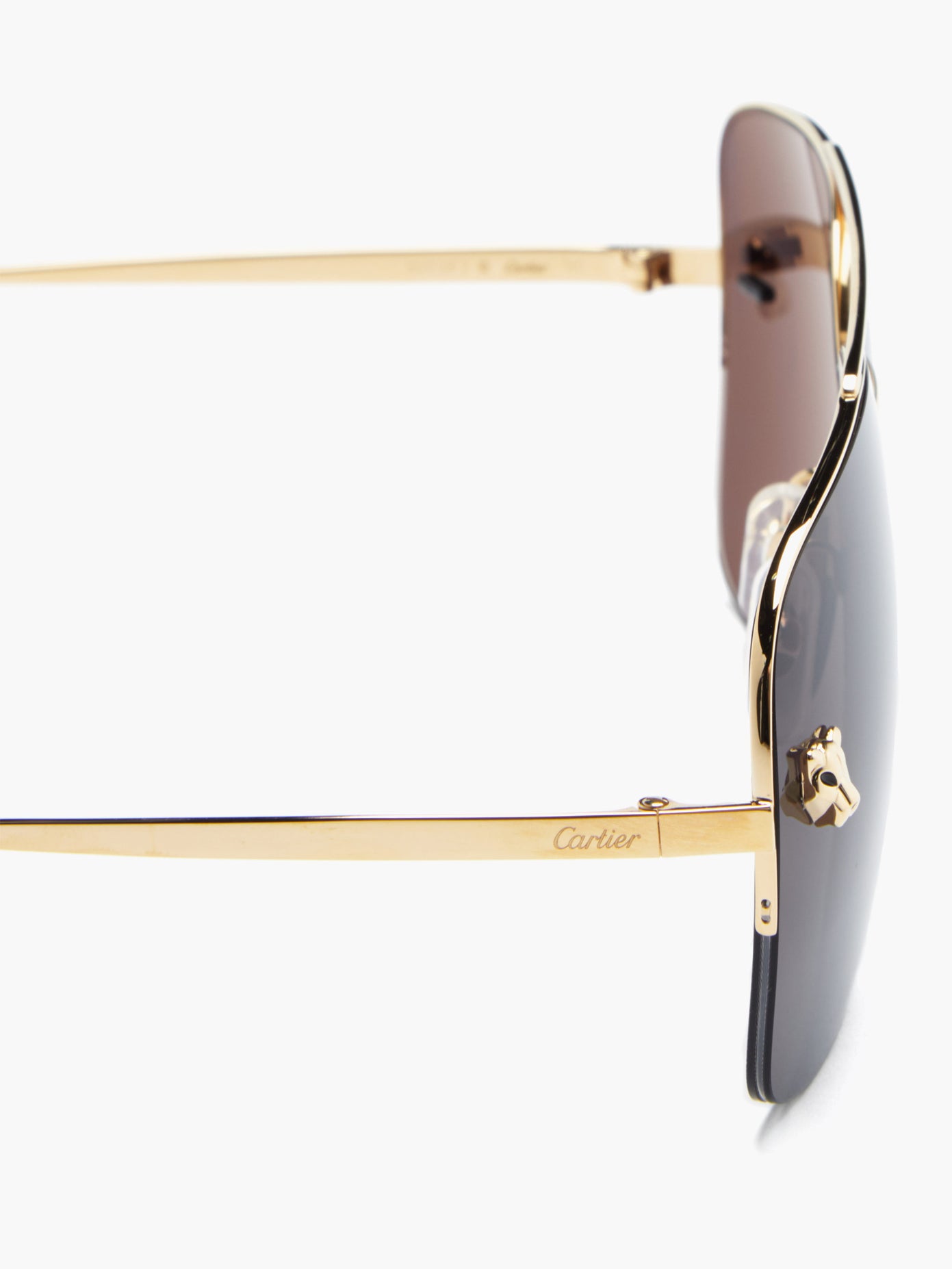 CARTIER EYEWEAR Panthère aviator metal sunglasses