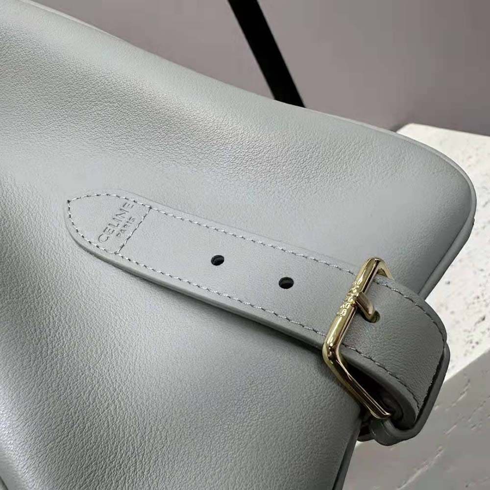 TÚI Celine Women Medium Appoline Bag in Supple Calfskin-Gray