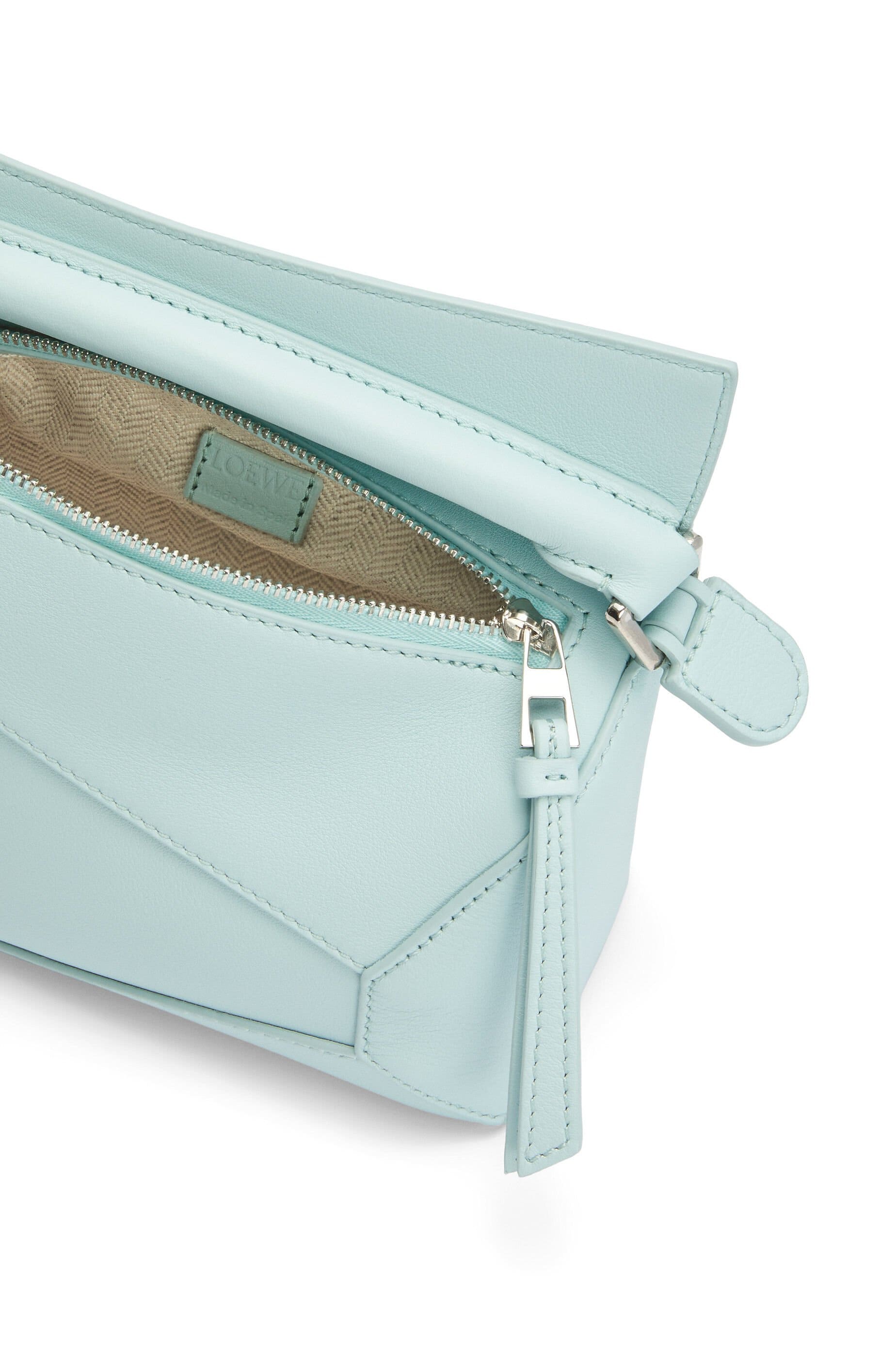 Túi LOEWE LOEWE Mini Puzzle bag in classic calfskin Blue Iceberg