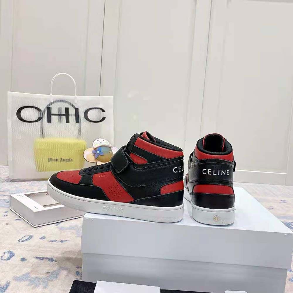GIÀY CELINE High Sneaker with Scratch in Calfskin-Black