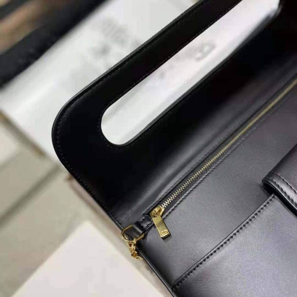 TÚI Dior Women Medium Diordouble Bag Smooth Calfskin-Black