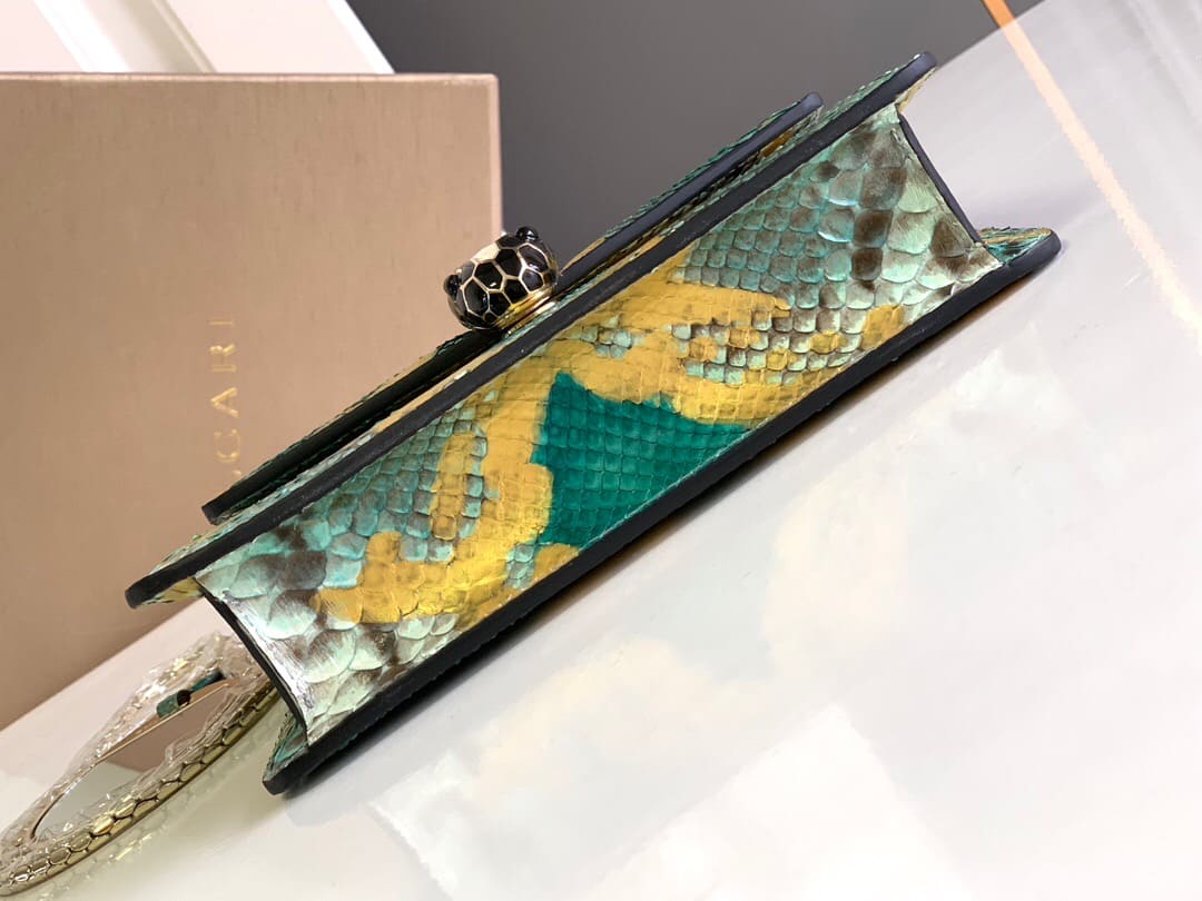 TÚI BVLGARI SERPENTI PYTHON SKIN DA TRĂN
