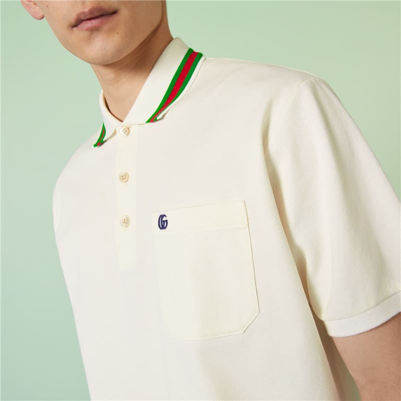 ÁO GUCCI GG POLO SHIRT MÀU TRẮNG UNISEX