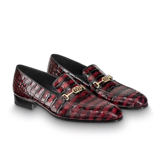 GIÀY LOUIS VUITTON ALLIGATOR RED SHOES