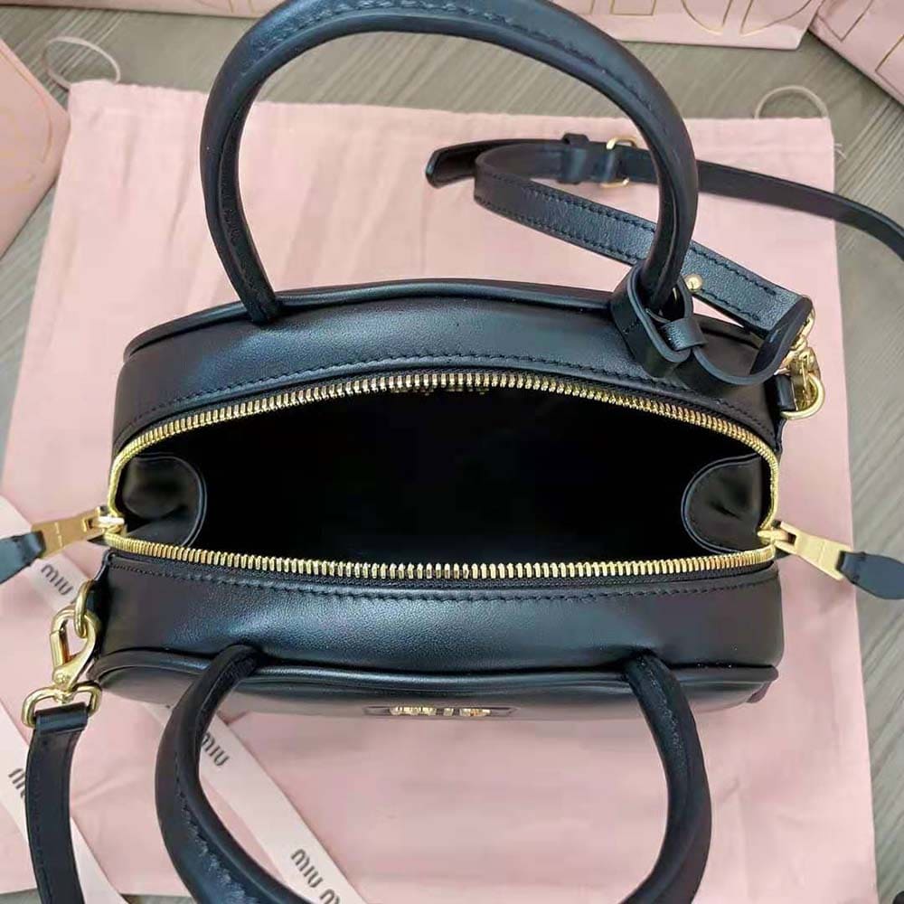 TÚI Miu Miu Women Medium Leather Top-handle Bag-Black