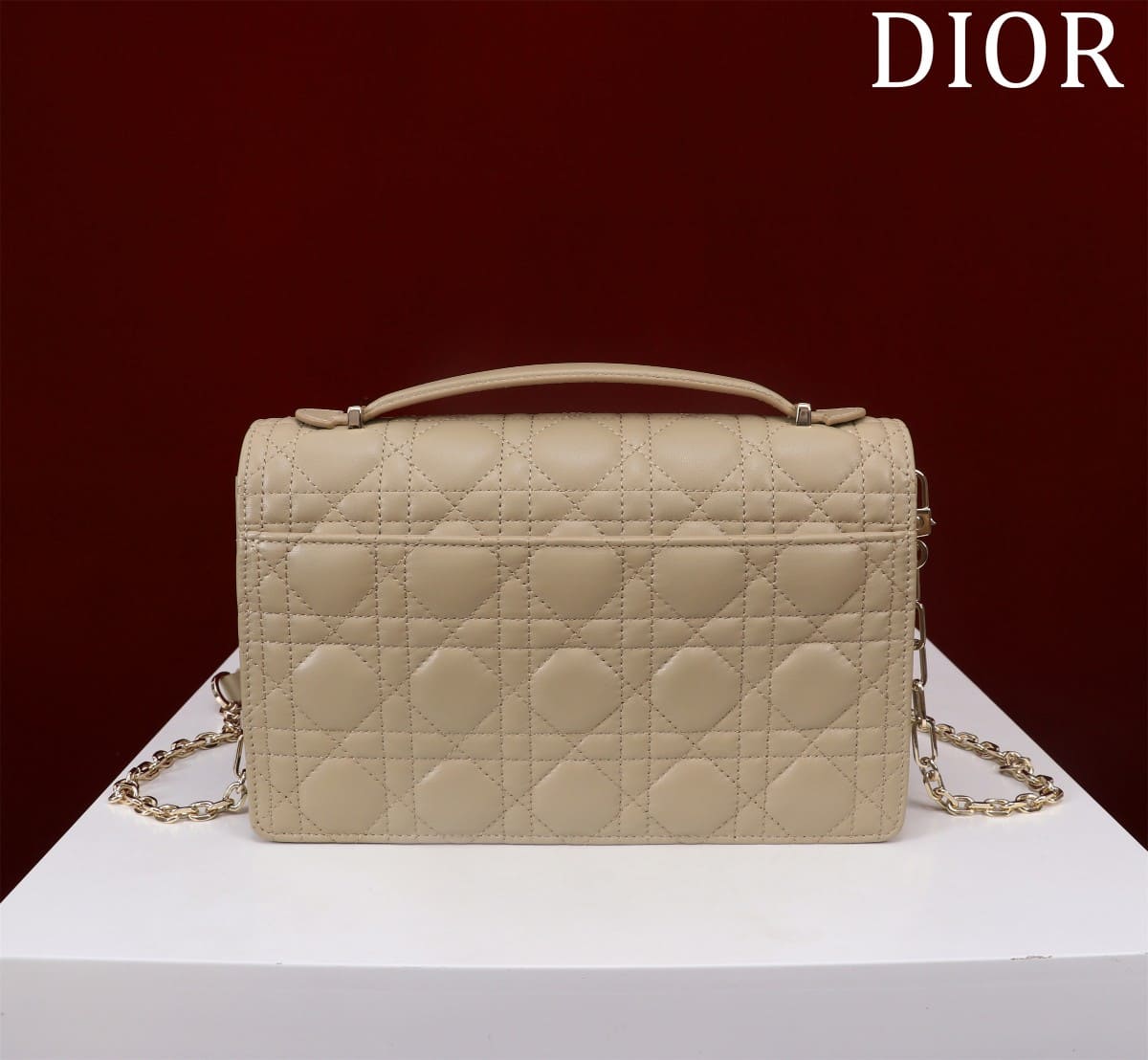 TÚI CHRISTIAN DIOR Mini Miss Dior Bag Cream Cannage Lambskin