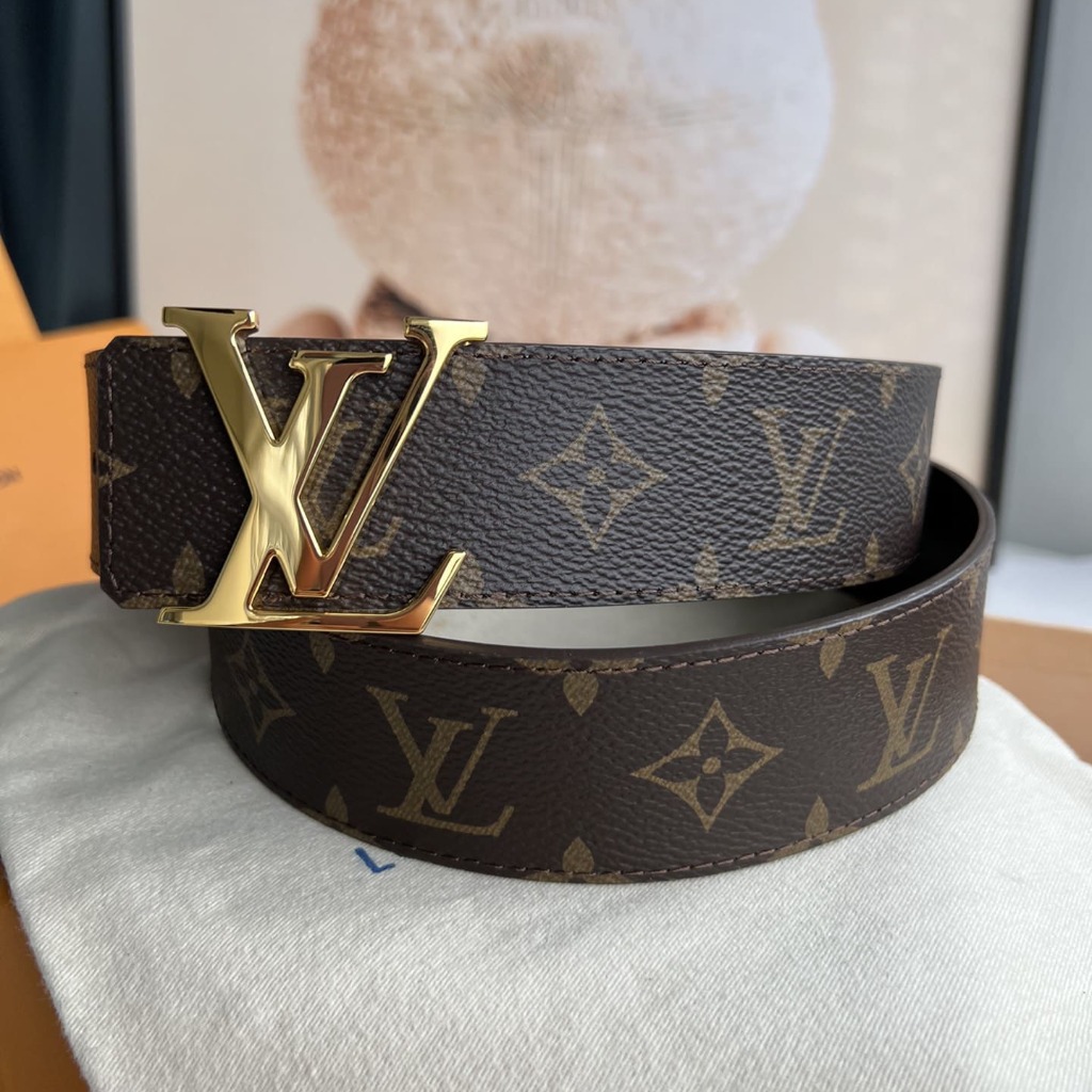DÂY LƯNG LOUIS VUITTON BROWN MONOGRAM LEATHER Khóa vàng