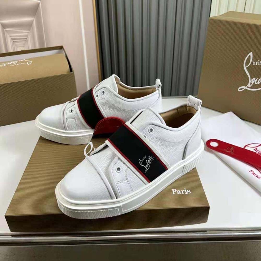 GIÀY CHRISTIAN LOUBOUTIN Men Adolescenza Sneakers-White TOP QUALITY SHOES AAA