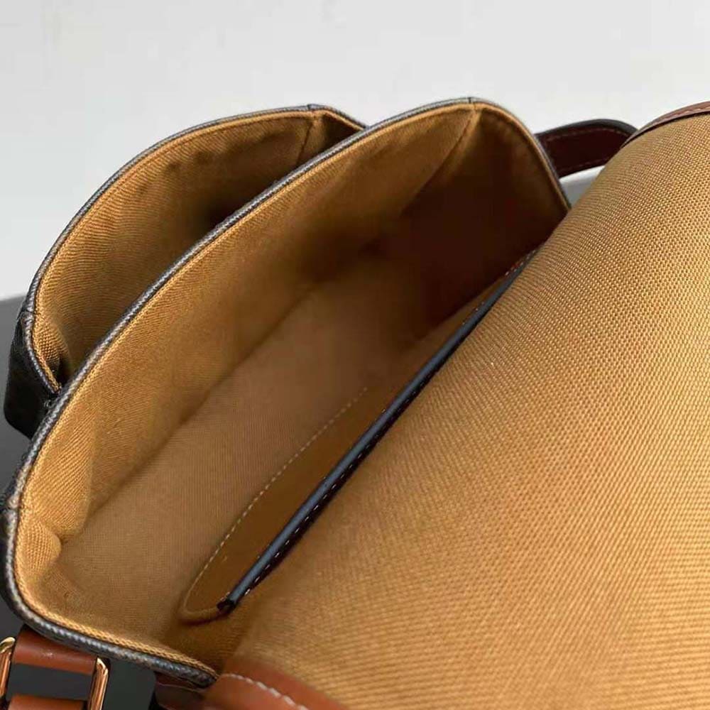 TÚI Celine Women Medium Folco Bag in Triomphe Canvas and Calfskin