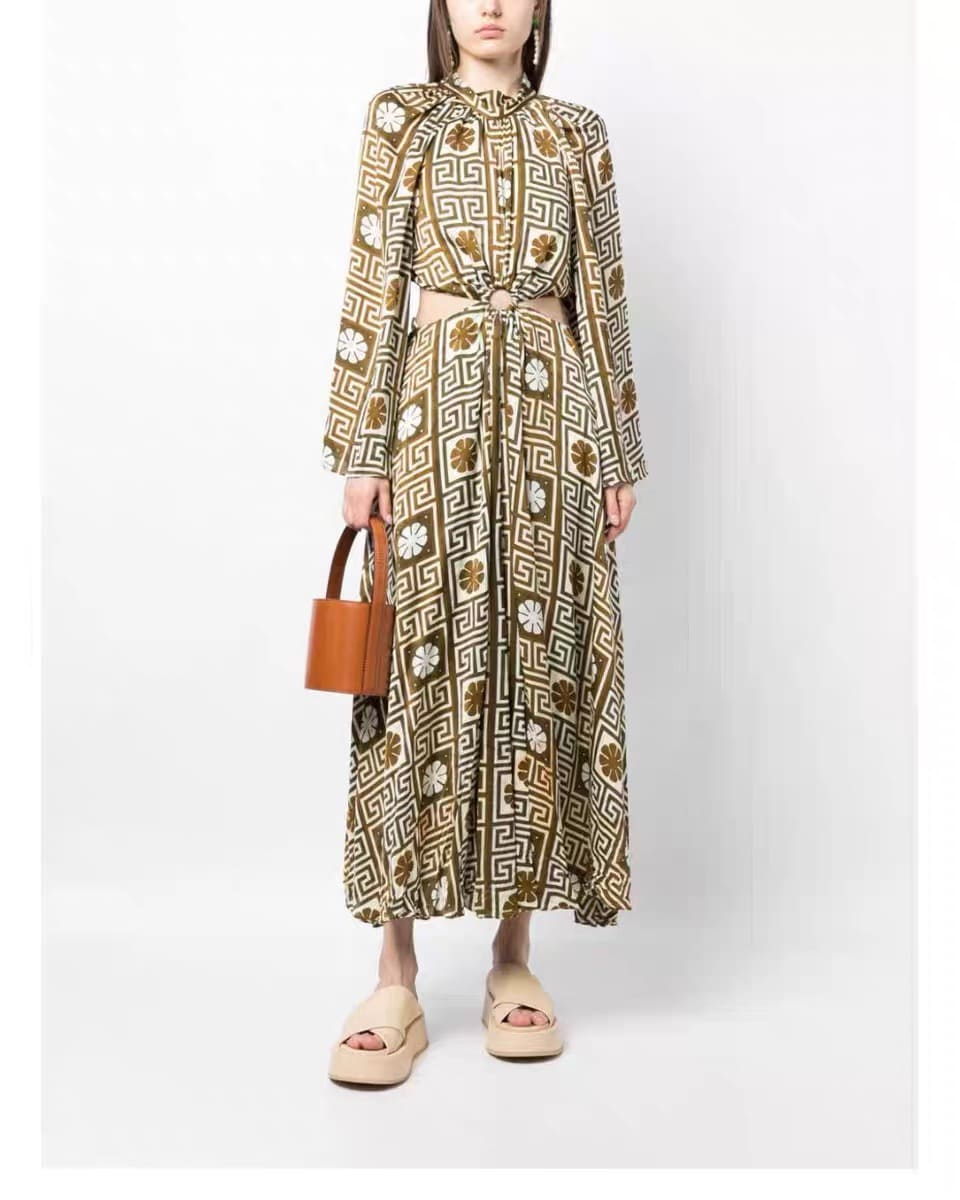 VÁY ALE'MAIS Flower Vintage Dress High Classy