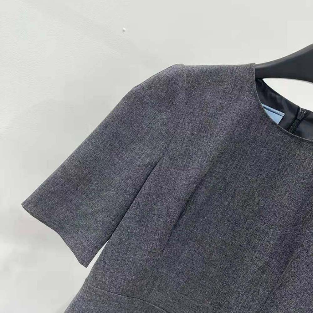 VÁY Prada Women Wool Mini-dress-Gray