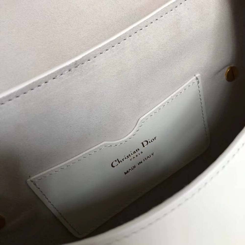 TÚI Dior Women Medium Dior Bobby Bag Denim Box Calfskin-White Top Quality