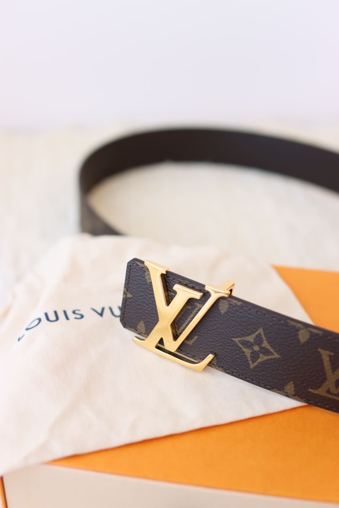 DÂY LƯNG LOUIS VUITTON LV BROWN MONOGRAM Khóa vàng