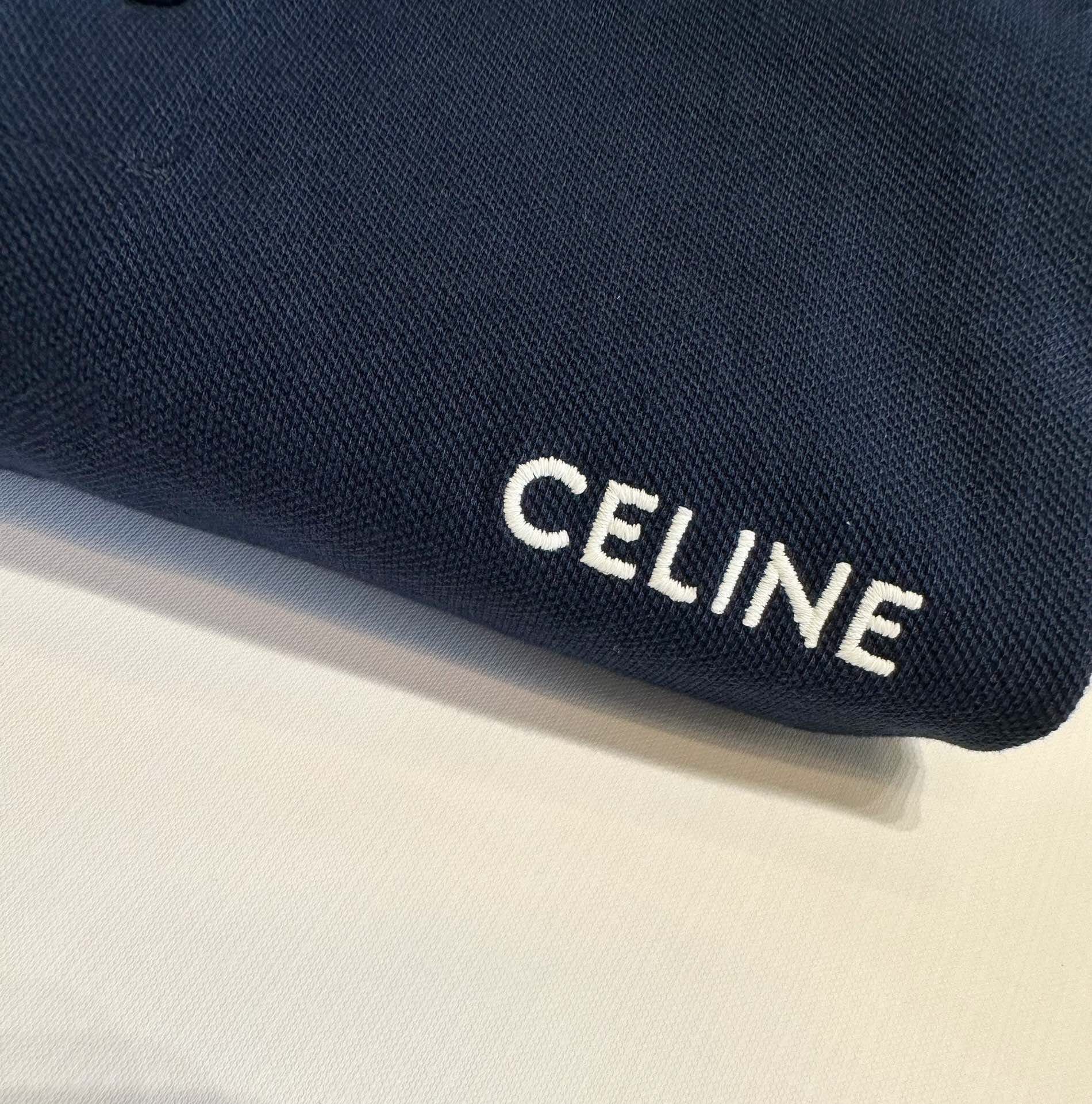 ÁO CELINE POLO SHIRT MÀU XANH UNISEX
