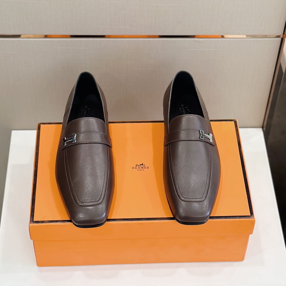 GIÀY HERMES GIOVANNI LOAFER BROWN AAA