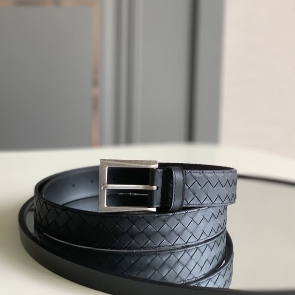 DÂY LƯNG BOTTGA VENETA INTRECCIATO LEATHER Khóa bạc