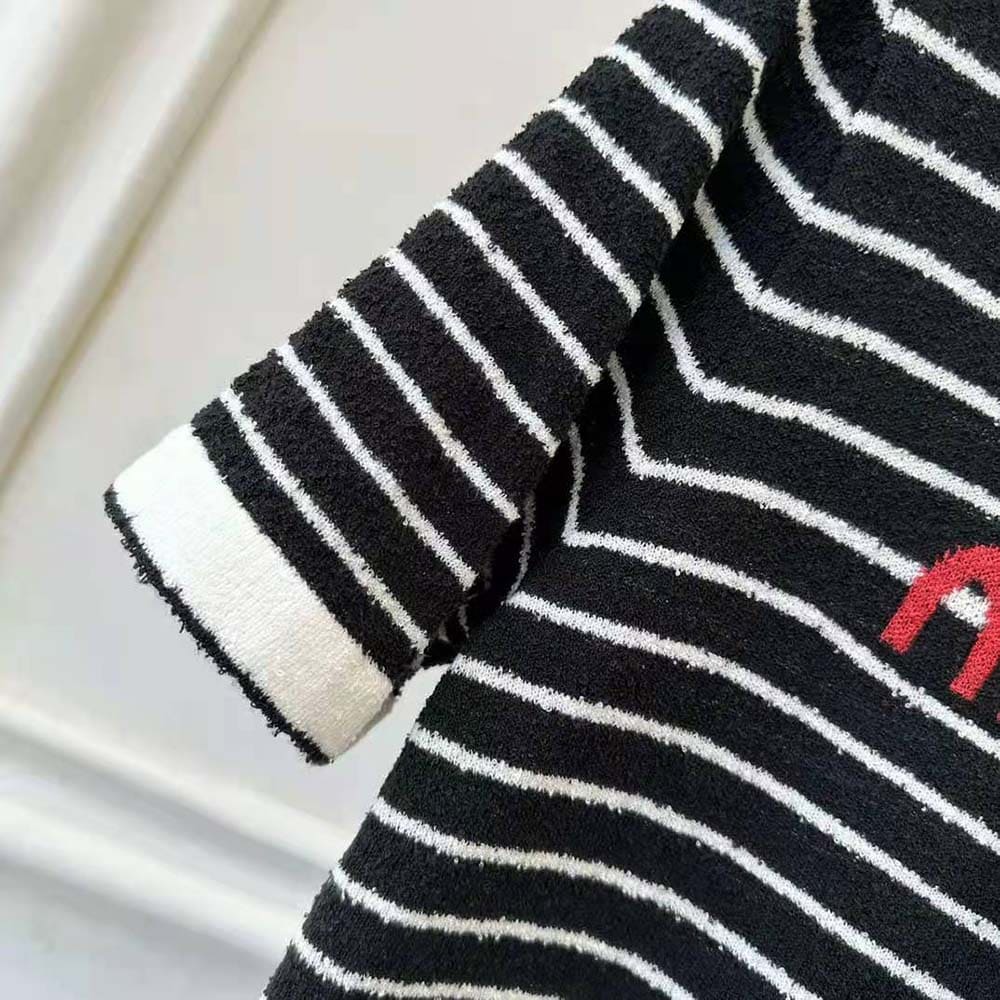 VÁY Miu Miu Women Bouclé Cotton Crew-Neck Mini-Dress