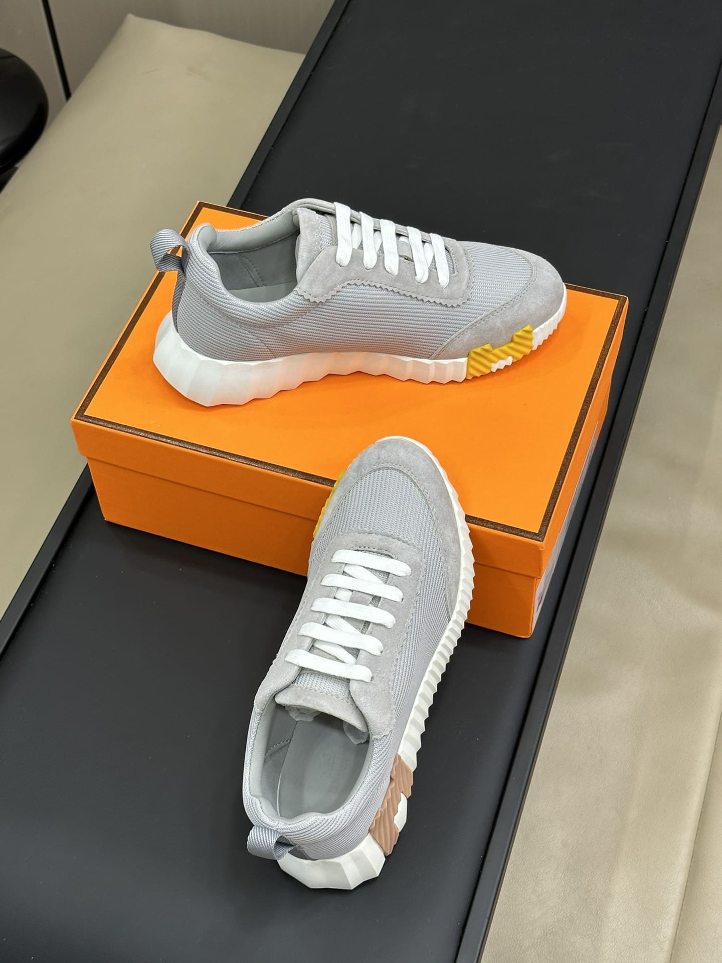GIÀY HERMES BOUNCING SNEAKER LOW SPORTS GREY