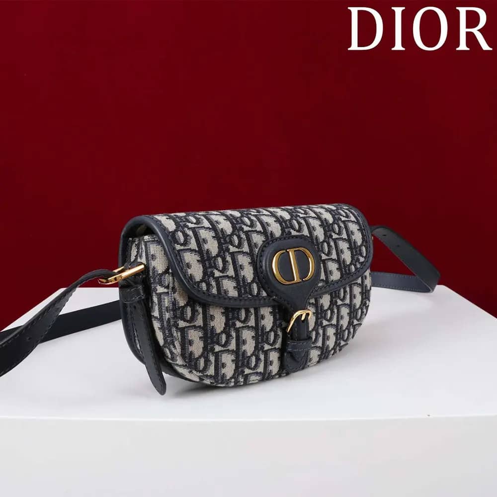TÚI Dior Women Bobby East-West màu xanh Dior Oblique Jacquard cỡ nhỏ