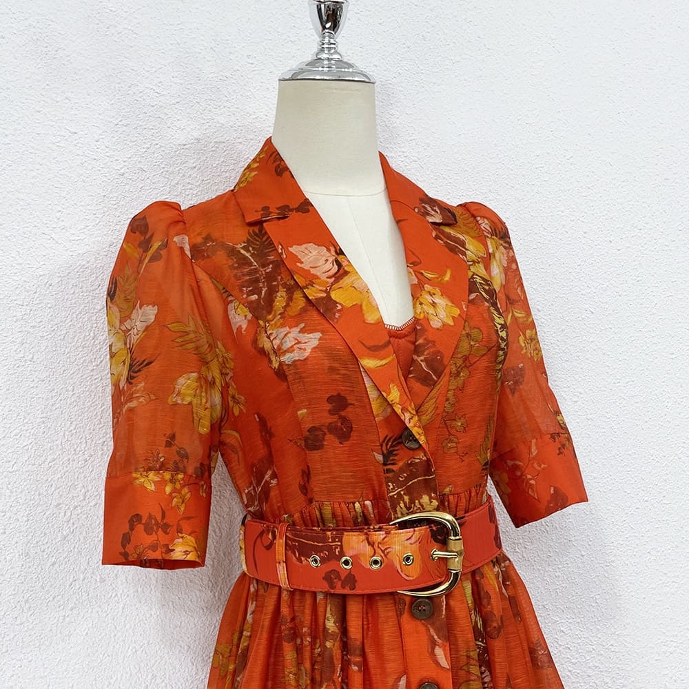 VÁY ZIMMERMANN Vintage Flower Long Sleeve Long Dress High Classy