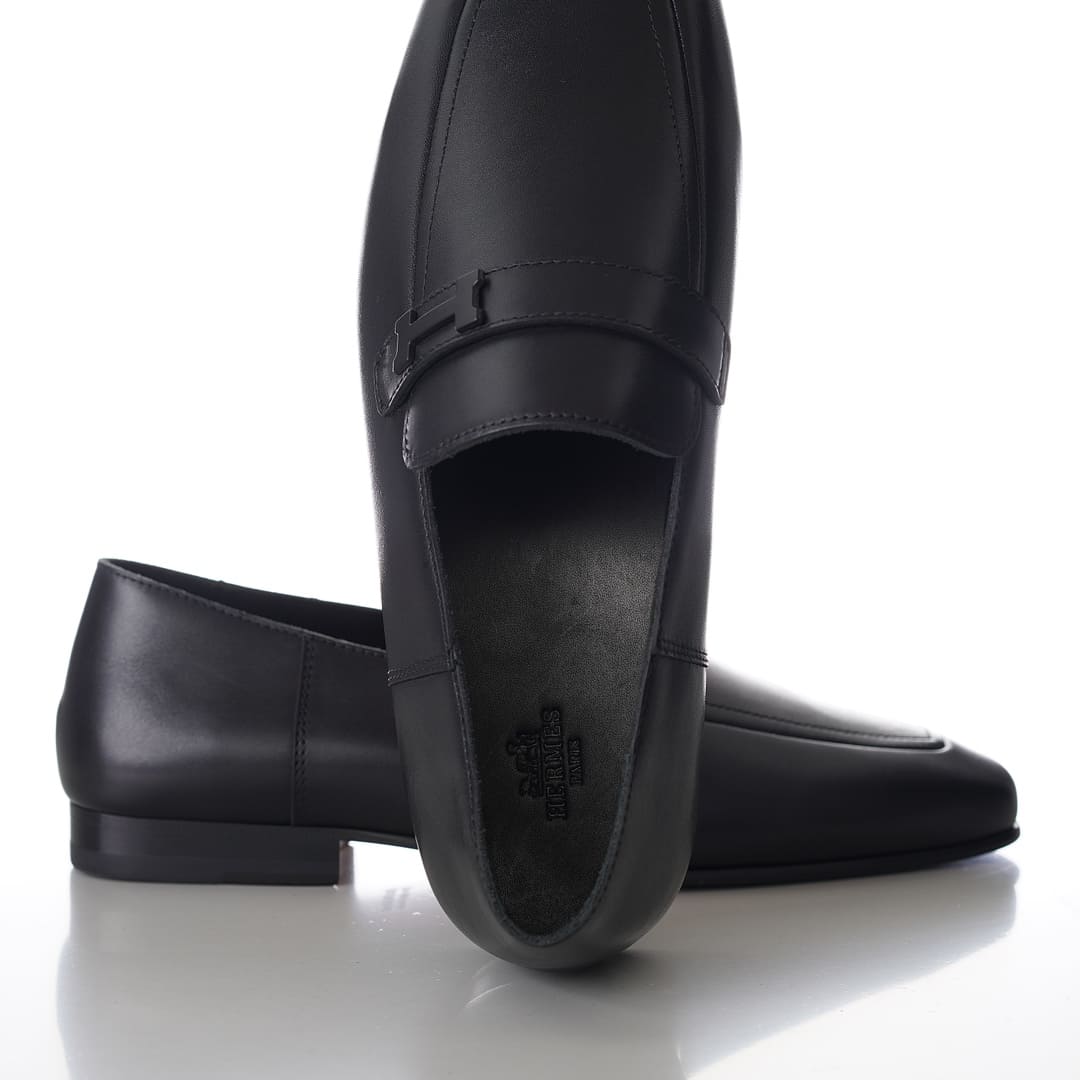 GIÀY HERMES GIOVANNI LOAFER BLACK AAA