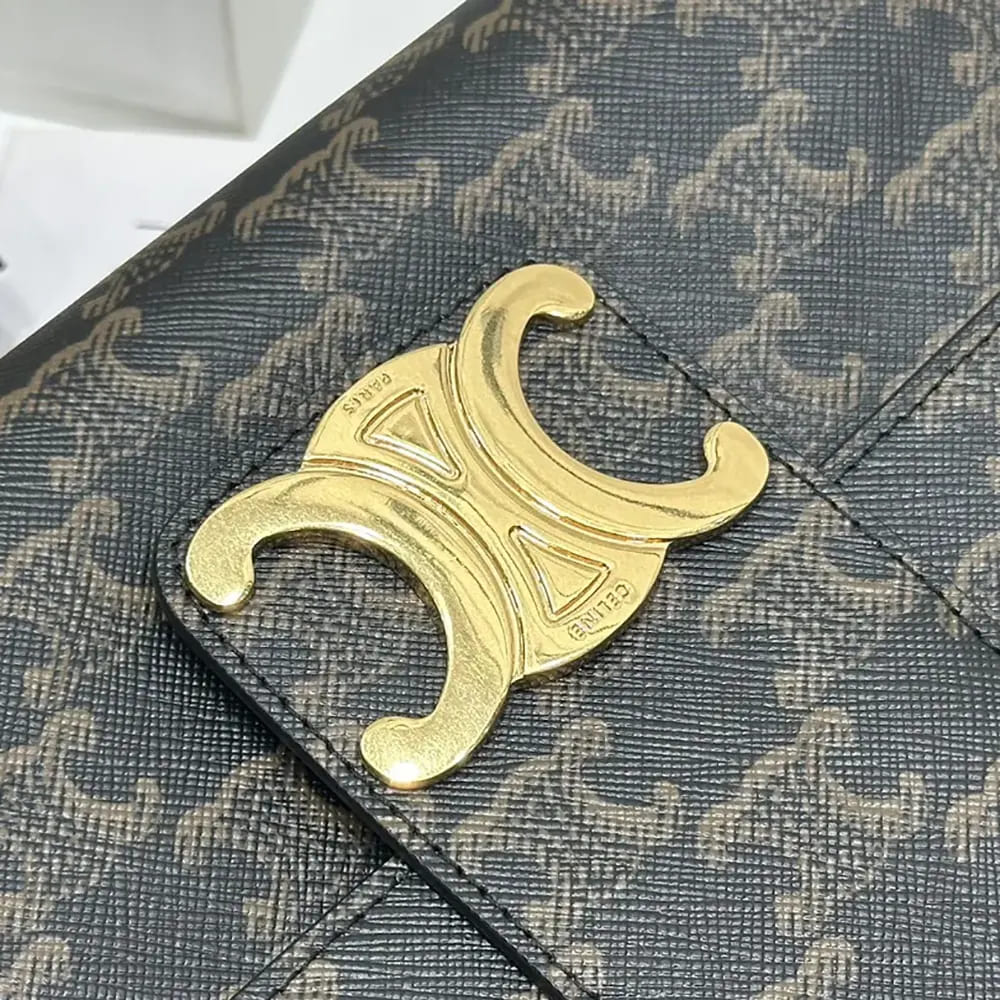 TÚI CELINE Women Medium Celine Victoire Bag in Triomphe Canvas