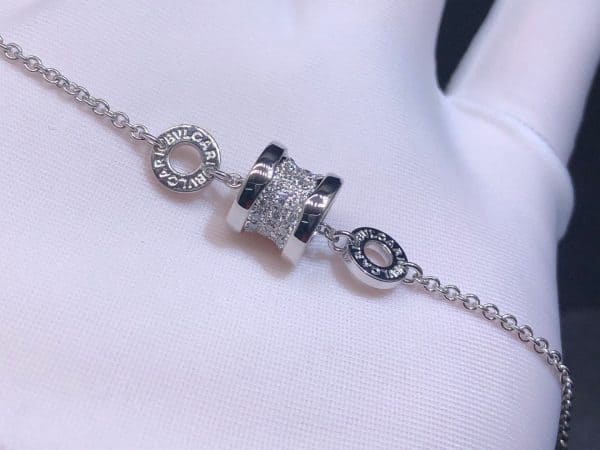 Vòng tay Bulgari B.zero1 Vàng trắng 18K đính kim cương (Liên hệ để biết giá)