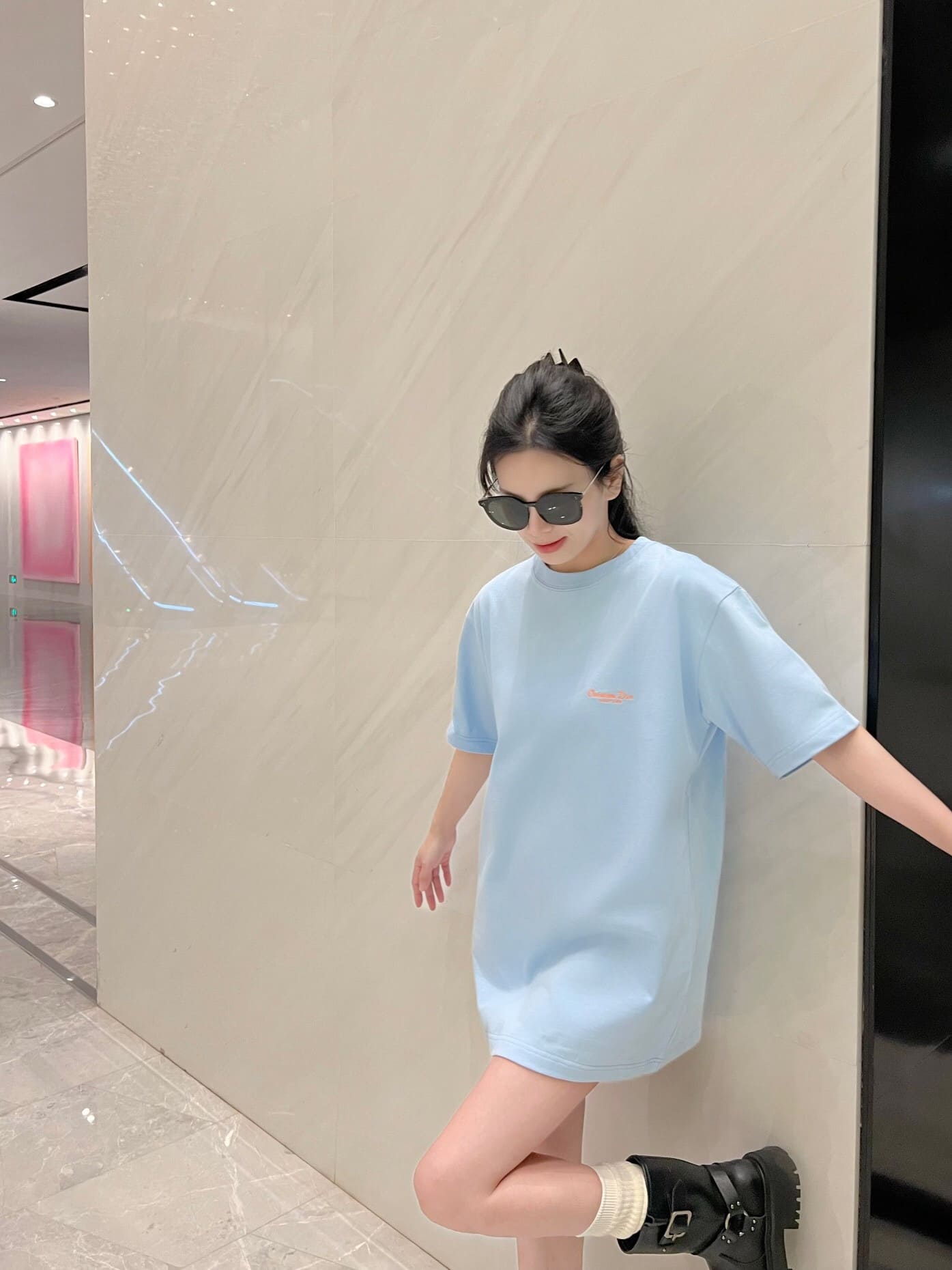 ÁO DIOR T SHIRT MÀU XANH UNISEX