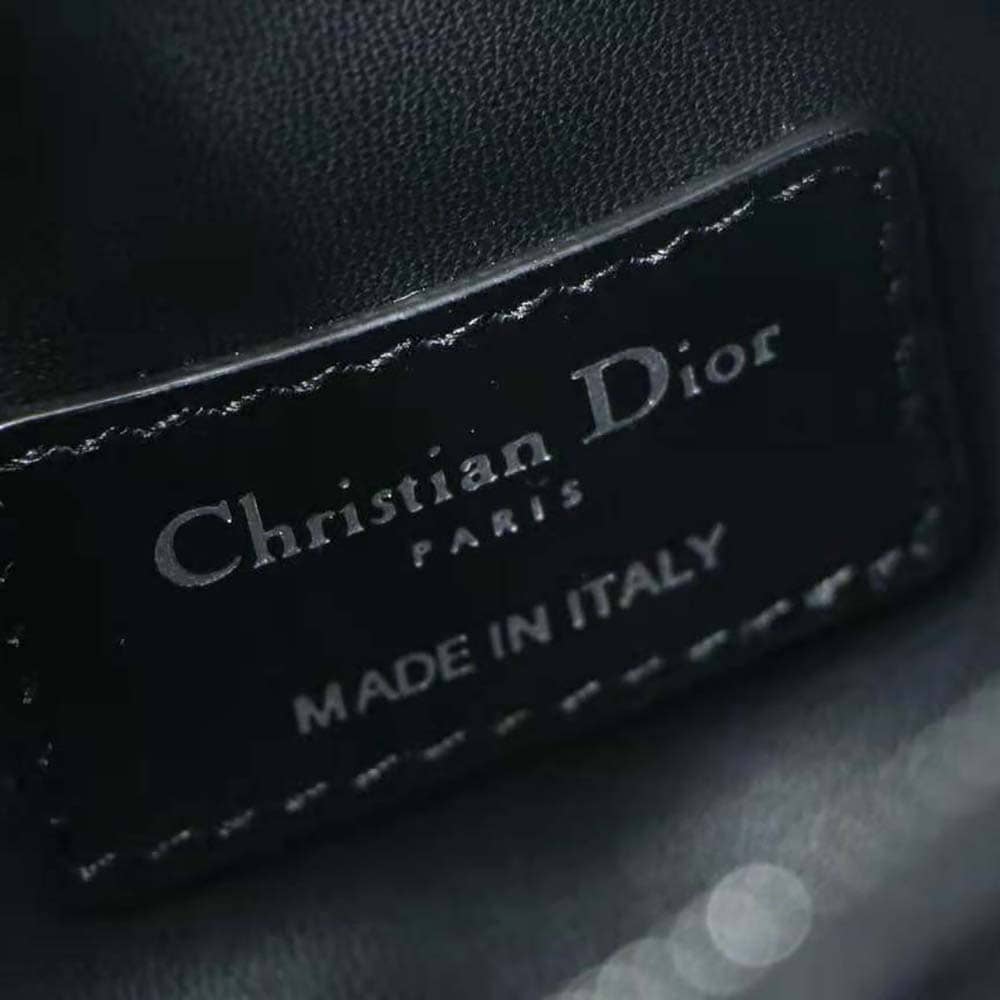 TÚI Dior Women Small Diortravel Nomad Pouch Black Macrocannage Calfskin