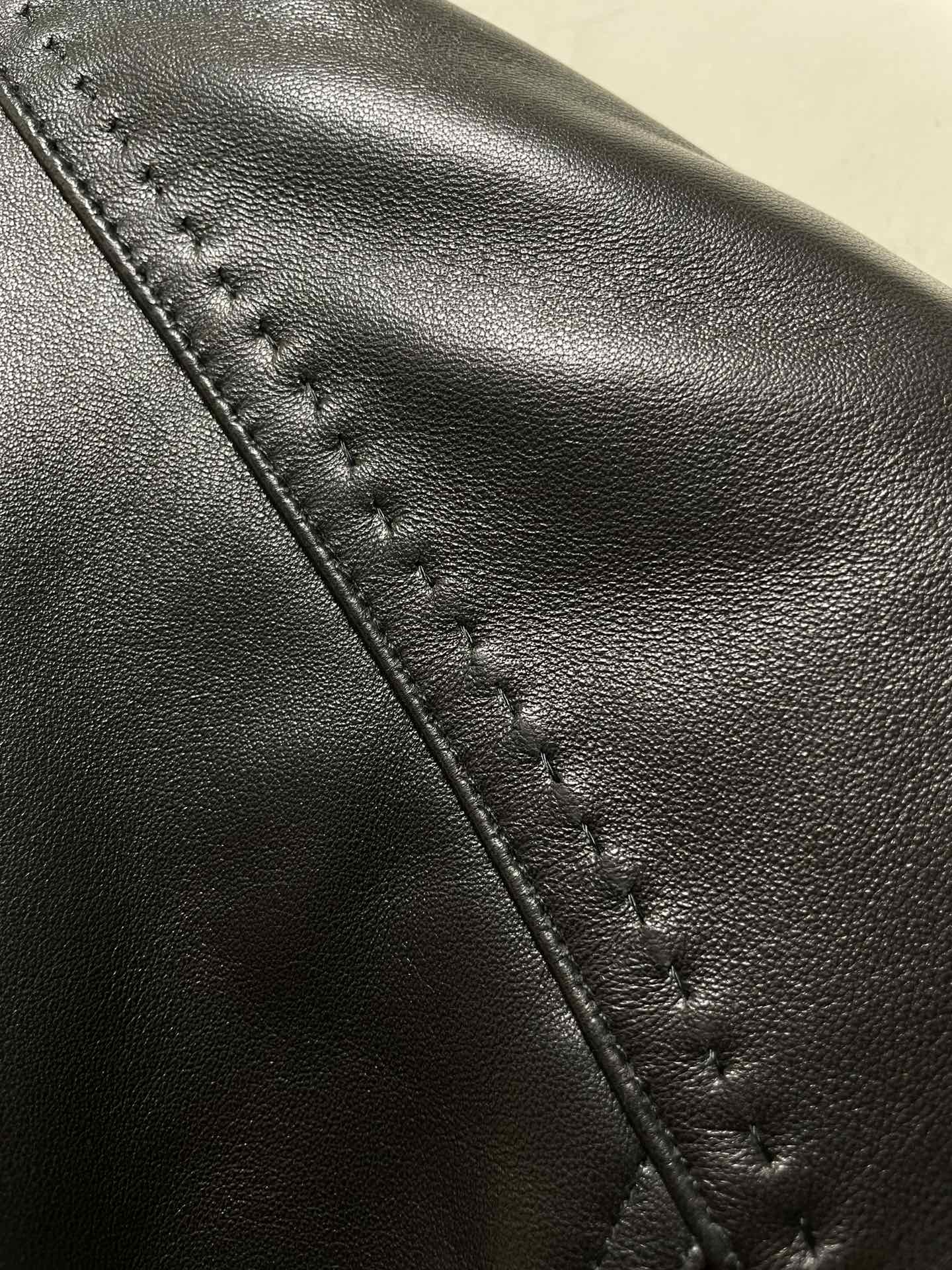 ÁO BERLUTI LEATHER JACKET BLACK
