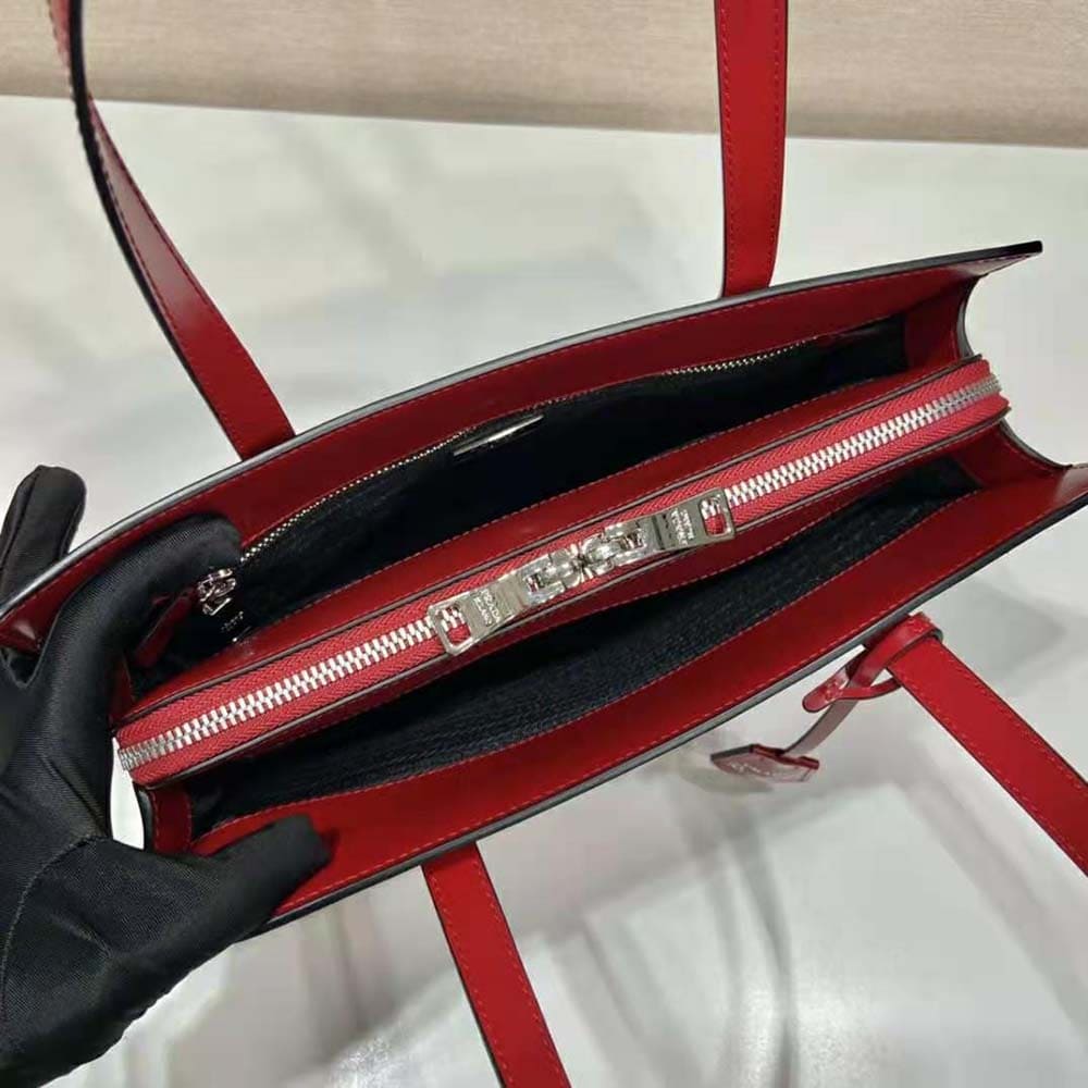 TÚI Prada Women Re-Edition 1995 Brushed-Leather Medium Handbag-Red