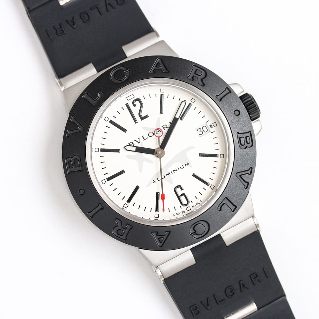 Đồng hồ BVLGARI Aluminium Automatic mặt số màu trắng