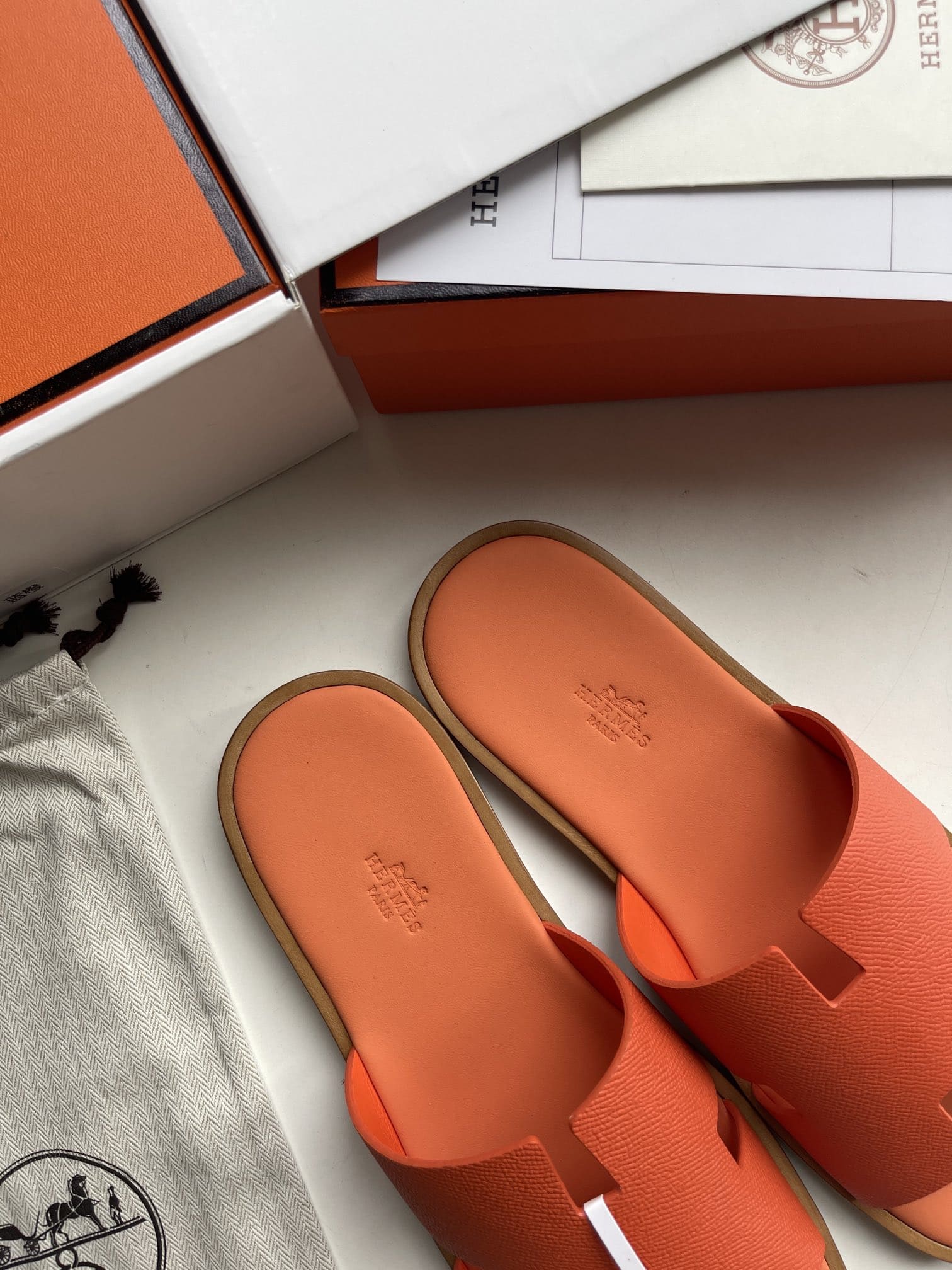 DÉP HERMES IZMIR ORANGE H SANDAL AAA